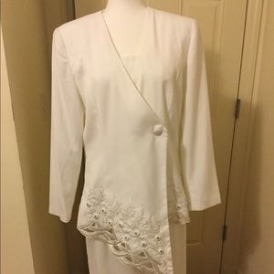 Ladies size 14 white suit